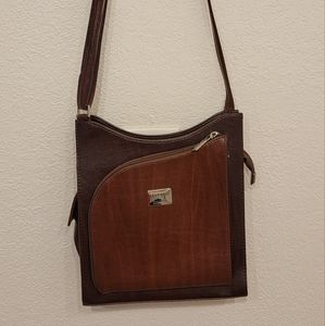 Leather "Leaf Bag" made in Italy, shoulder bag.